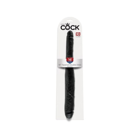 King Cock Podwójne Dildo 16" Tapered Double Dildo Black King Cock Podwójne Dildo 16" Tapered Double Dildo Black