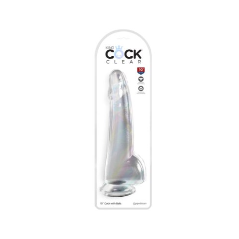 King Cock Transparentne Dildo Clear 10" with Balls King Cock Transparentne Dildo Clear 10" with Balls