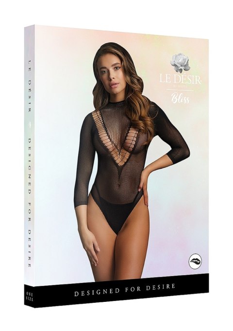 LE DÉSIR body Short Sleeve Teddy One Size Black