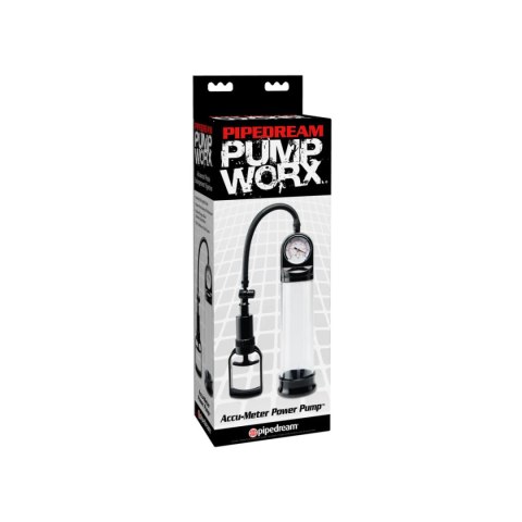 Pump Worx Pompka do Penisa Accu-Meter Power Pump Clear Pump Worx Pompka do Penisa Accu-Meter Power Pump Clear