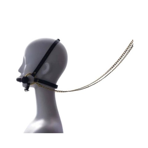 Upko knebel Leather Head Restraint Harness Mouth Gag With Leash Upko knebel Leather Head Restraint Harness Mouth Gag With Leash