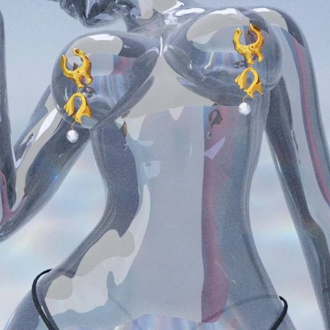 Upko luksusowe klamerki na sutki "Moist Eyes" Pearl Nipple Clamps Upko luksusowe klamerki na sutki "Moist Eyes" Pearl Nipple Clamps