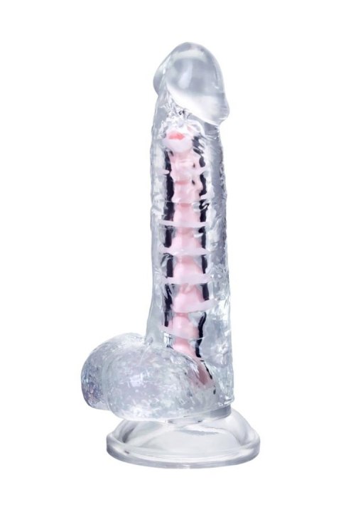 Flexible dildo A-Toys Paret, transparent, 18 cm