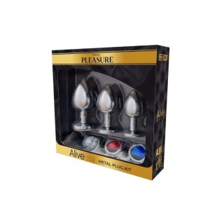 Alive zestaw treningowy Anal Pleasure Metal Plug Kit