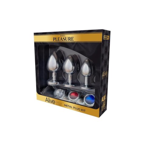 Alive zestaw treningowy Anal Pleasure Metal Plug Kit Alive zestaw treningowy Anal Pleasure Metal Plug Kit