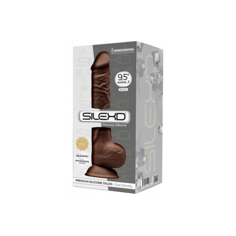Silexd Silikonowe Dildo 24 cm Brown Silexd Silikonowe Dildo 24 cm Brown
