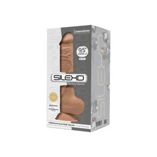 Silexd Silikonowe Dildo 24 cm Carmel