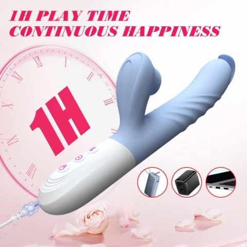 Silicone Vibrator 7 Powerful Modes - 
Flapping and 7 Thrusting
Heating