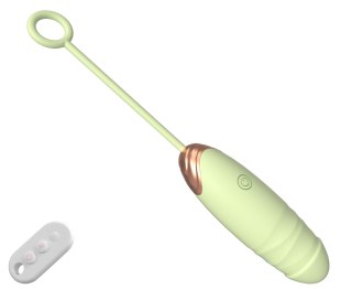 Vibrating Silicone Love EGG USB 7 vibration and thrust functions / Remote control Green