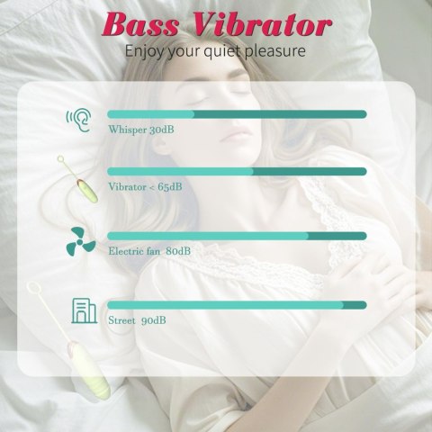 Vibrating Silicone Love EGG USB 7 vibration and thrust functions / Remote control Green