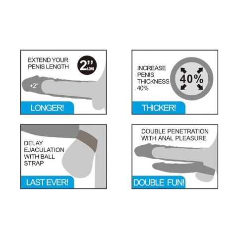 Add 2" Pleasure X Tender Double Penis Sleeve