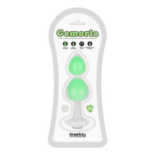 Gemoria Silicone Butt Plug (Glow-In-The-Dark) - green