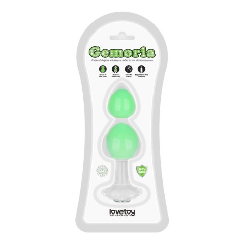 Gemoria Silicone Butt Plug (Glow-In-The-Dark) - green