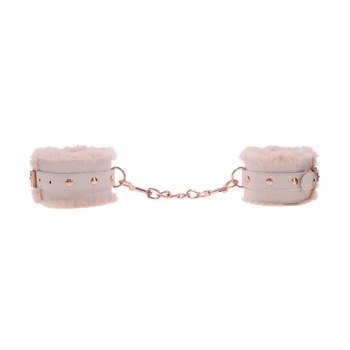Sportsheets kajdanki S&M Peaches 'n CreaMe Fur Handcuffs Cream