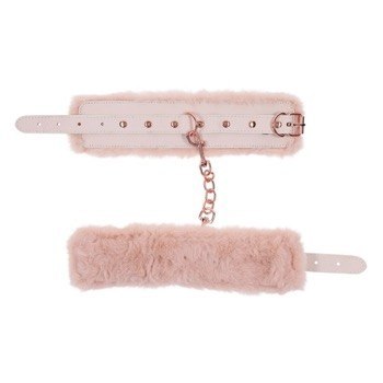 Sportsheets kajdanki S&M Peaches 'n CreaMe Fur Handcuffs Cream