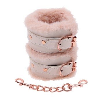 Sportsheets kajdanki S&M Peaches 'n CreaMe Fur Handcuffs Cream