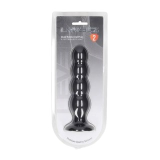 Quad Rattle Liquid Silicone Anal Plug - XL - Black