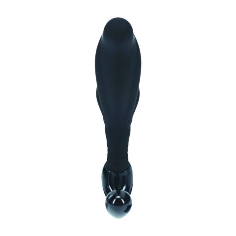 Rippled with Hard Loop Silicone Prostate Massager - S - Black