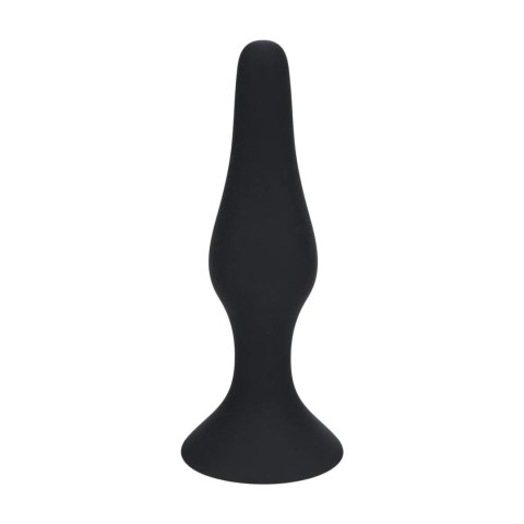 Slim Silicone Anal Plug - L - Black