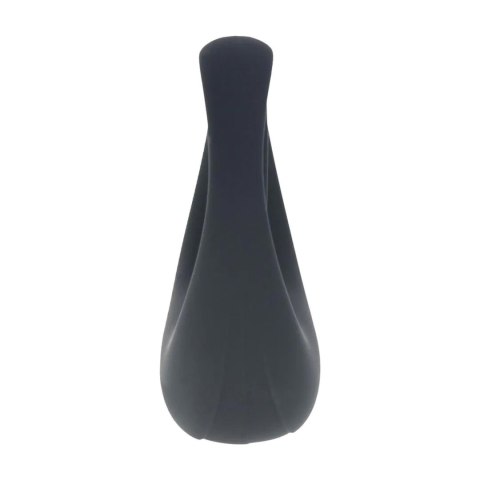 Vibrating Liquid Silicone Cock and Ball Ring - Black