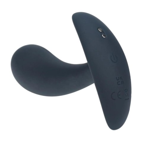 Vibrating Silicone Prostate Stimulator Anal Plug - S - Black