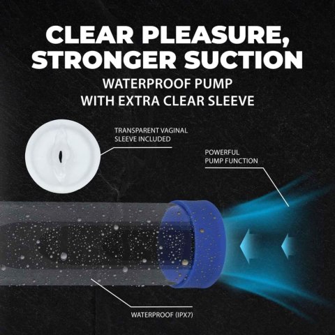 Engage - Automatic Waterproof Penis Pump and Masturbator - Metallic Blue