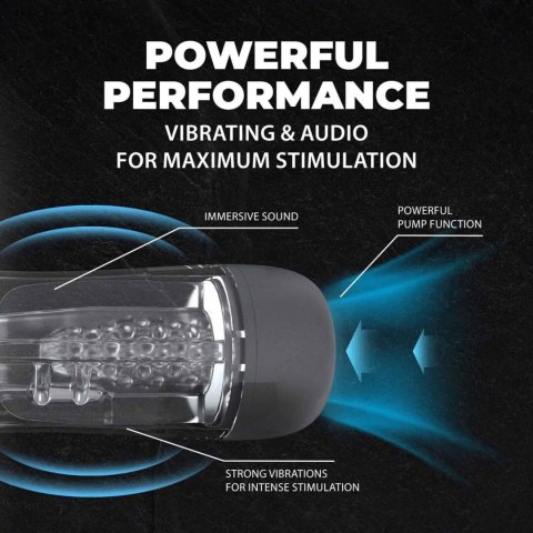 SonicPull - Suction and Vibration Masturbator Pump - Multimedia Enhanced - Gun Metal