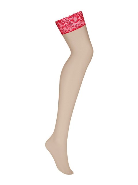 Obsessive 838-STO-3 pończochy czerwone L/XL