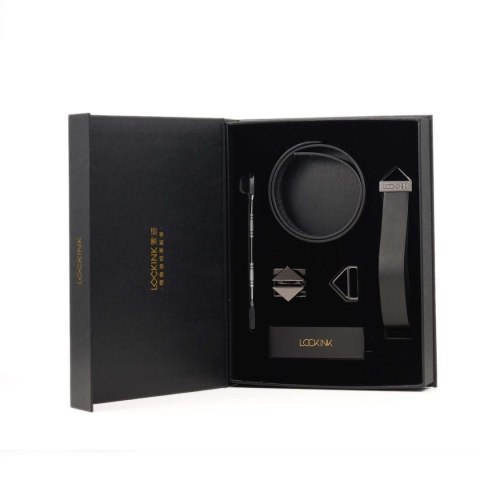 LOCKINK obróżka ze smyczą Collar with Leash Set Black