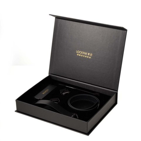LOCKINK obróżka ze smyczą Collar with Leash Set Black