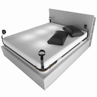 LOCKINK zestaw pasów BDSM Adjustable Bed Restraint Kit Black