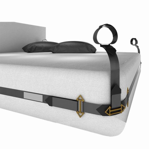LOCKINK zestaw pasów BDSM Adjustable Bed Restraint Kit Black LOCKINK zestaw pasów BDSM Adjustable Bed Restraint Kit Black