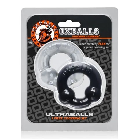 Oxballs Ultraballs Cockring 2pcs Black + Clear Oxballs Ultraballs Cockring 2pcs Black + Clear