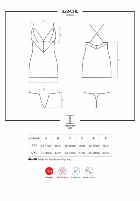 Obsessive 828-CHE-1 koszulka czarna S/M