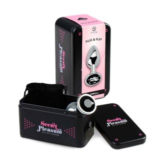 BLACK JEWELLED METAL BUTT PLUG S