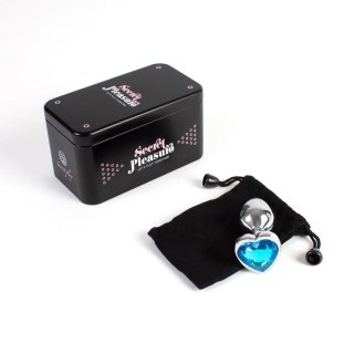 BLUE HEART METAL BUTT PLUG S