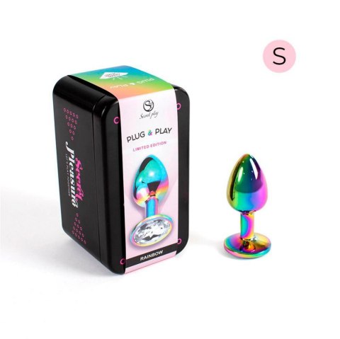 RAINBOW METAL BUTT PLUG S