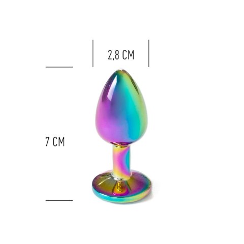 RAINBOW METAL BUTT PLUG S