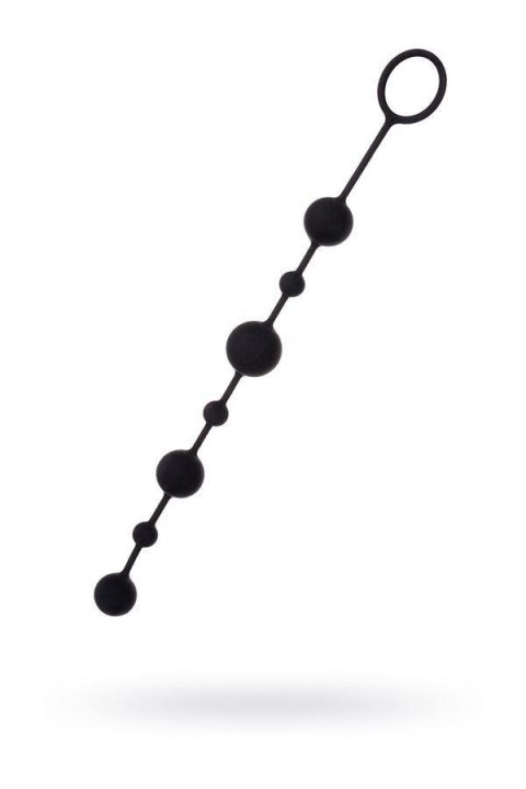 Anal beads Toyfa A-toys Coron, with balls, silicone, black, 35,9 cm