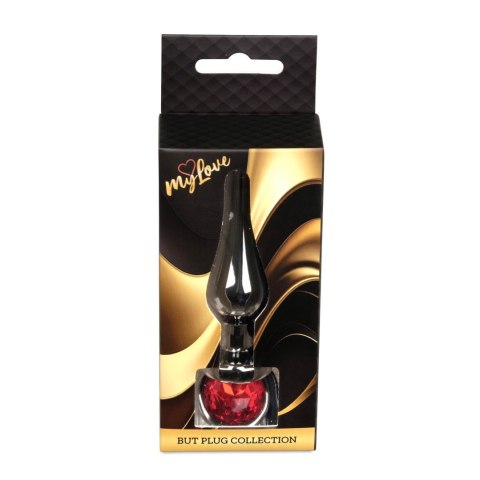 MyLove Toys - Jewellery Dark Silver BUTT PLUG- Red