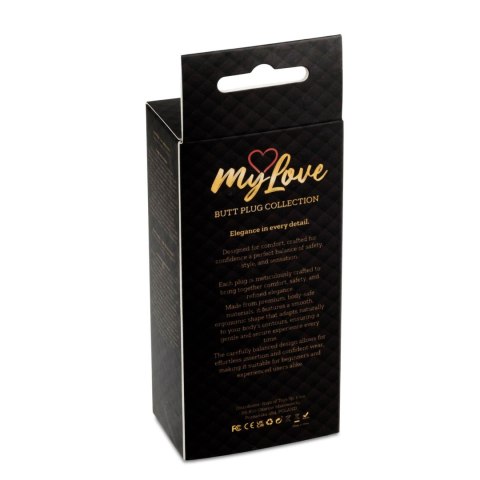 MyLove Toys - Jewellery Dark Silver BUTT PLUG- Red