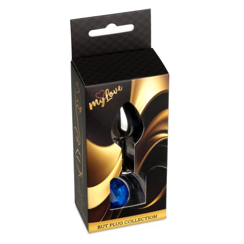 MyLove Toys - Jewellery Dark Silver PLUG- Dark Blue