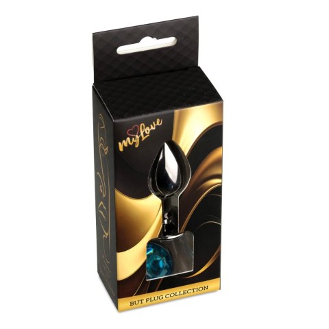 MyLove Toys - Jewellery Dark Silver PLUG- Light Blue