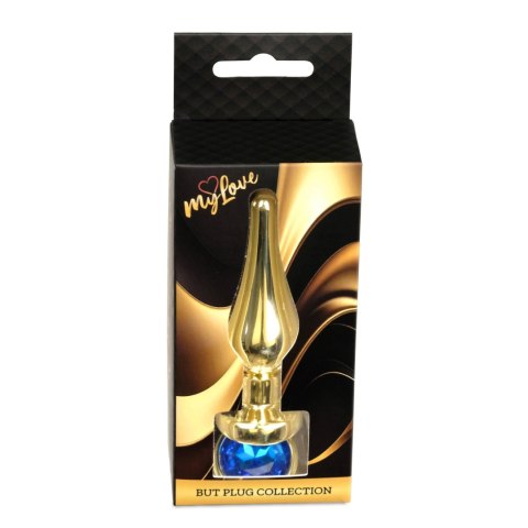 MyLove Toys - Jewellery Gold BUTT PLUG- Dark Blue