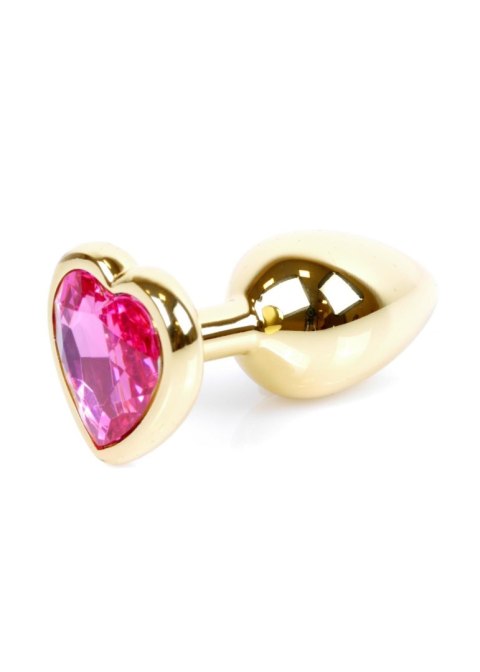 MyLove Toys - Jewellery Gold Heart PLUG- Pink
