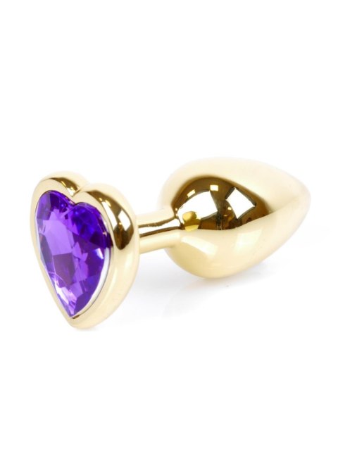 MyLove Toys - Jewellery Gold Heart PLUG- Purple
