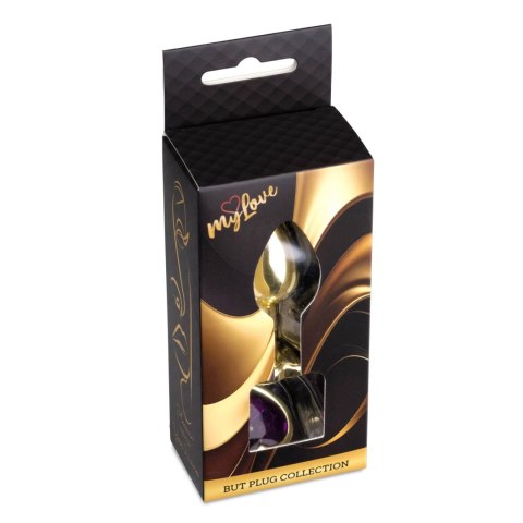 MyLove Toys - Jewellery Gold Heart PLUG- Purple