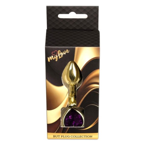 MyLove Toys - Jewellery Gold Heart PLUG- Purple
