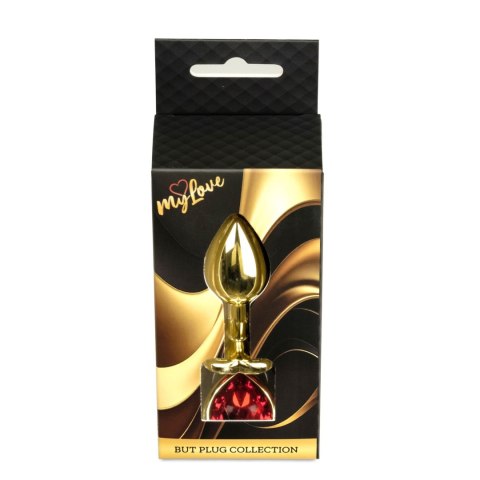 MyLove Toys - Jewellery Gold Heart PLUG- Red