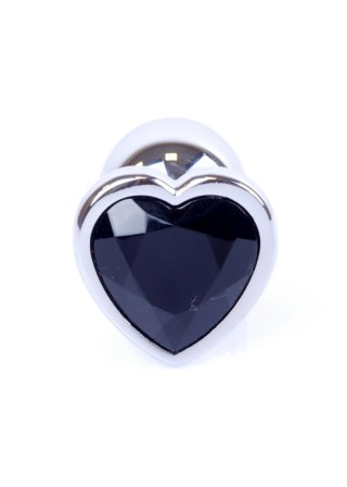 MyLove Toys - Jewellery Silver Heart PLUG- Black